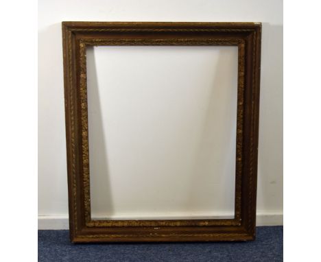 Two vintage gilt frames, of similar plaster designs, both bearing remnants of labels relating to Bernard Hailstone (2) 