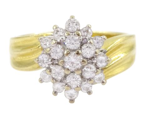 18ct gold round brilliant cut diamond ring, Birmingham import mark 1996, total diamond weight approx 1.00 caratCondition Repo