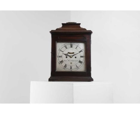 A George III mahogany cased bracket clock, late 18th/early 19th century, signed 'James Niccoll, Canongate', the silvered 7.75