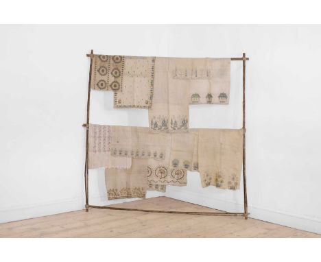 A collection of embroidered linens, 19th century and later, Turkish, including linen and muslin towels, napkins and fragments