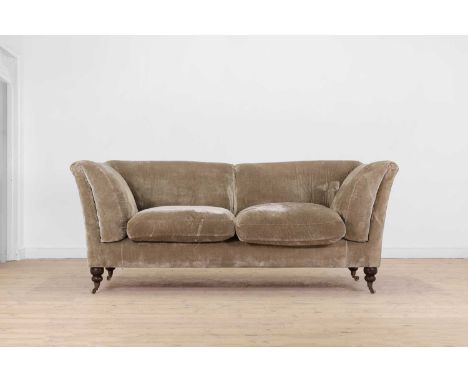 A two-seater sofa by George Smith, of recent manufacture, in the Howard &amp; Sons 'Baring' style, with velvet upholstery and
