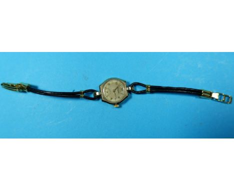 A ladies Rotary gold cased wristwatch 