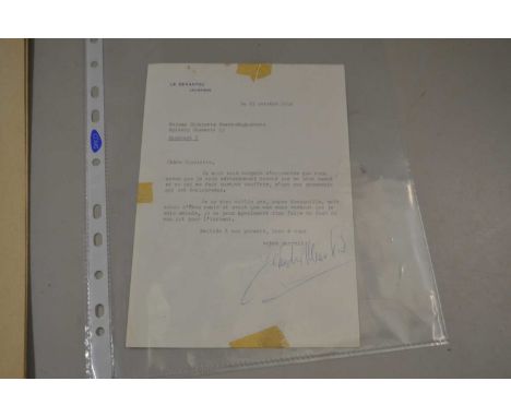 Vintage letter by Sir Yehudi Menuhin dated 28.06.1968 (in French)