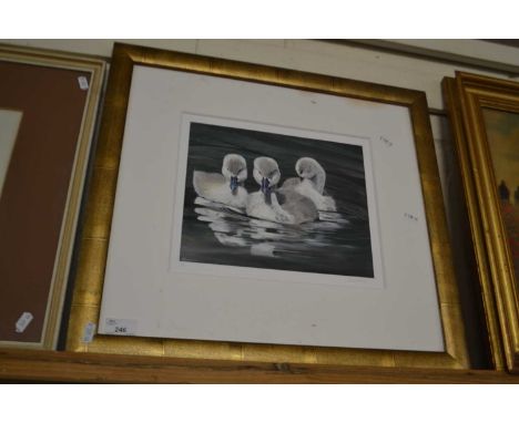 Catherine Anne, coloured print, cygnet