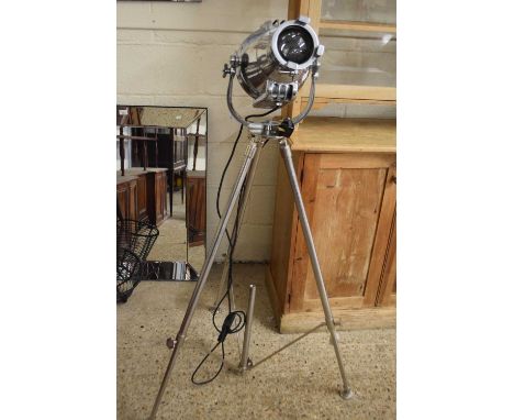 Vintage studio lamp on adjustable tripod base