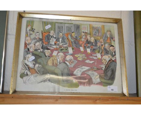 Coloured print - board meeting, f/g