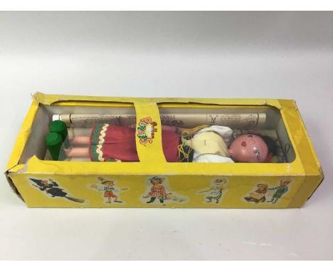PELHAM PUPPET ALONG WITH TWO MODEL SHIPS the Pelham puppet boxed, the ships in glazed cases