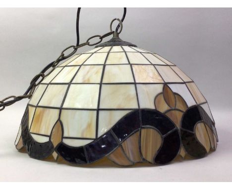TIFFANY STYLE CEILING LIGHT along with a matching lamp40cm diameter