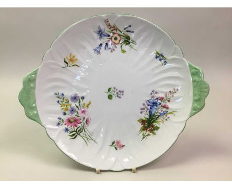 SHELLEY TEA SERVICE, WILD FLOWERS PATTERN comprising six cups, six saucers, six side plates and cake plate