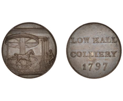 18th Century Tokens, CUMBERLAND, Hensingham, Low Hall Colliery, Sir Wilfred Lawson, Kempson’s Halfpenny, 1797, horse working 