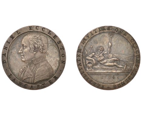18th Century Tokens, LANCASHIRE/CANADA, Lancaster, Daniel Eccleston, Halfpenny, 1794, muled with the obv. of the Copper Co of