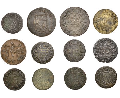 17th Century Tokens, Salisbury, Edward Penny, Halfpenny, 1671, 1.69g/6h (N –; BW. 215); Charles Phelps, Farthing, 0.72g/12h (