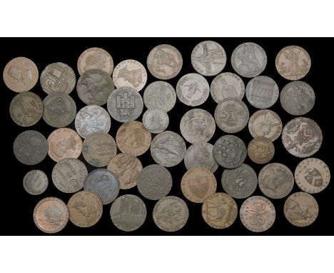 18th Century Tokens, LANCASHIRE, Lancaster, Daniel Eccleston, Halfpenny, 1794, 11.14g/6h (DH 58); LANARKSHIRE, Glasgow, Thoma