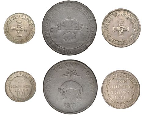 19th Century Tokens, Marlborough, Stephen King, John Gosling, William Tanner and Robert Griffiths, Shilling, 1811, t of tanne