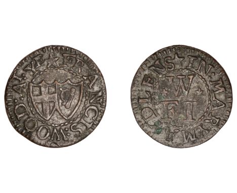 Southwark, St Mary Magdalene, Francis Wood, Farthing, 0.97g/12h (E 860; N 9322; BW. 1884). Light surface verdigris, otherwise