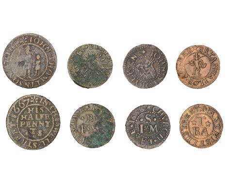Middlesex (Metropolitan), Charterhouse Lane, Francis Bentham, Farthing, 1.02g/12h (N 7870; BW. 558); Chiswell Street, Bryan T