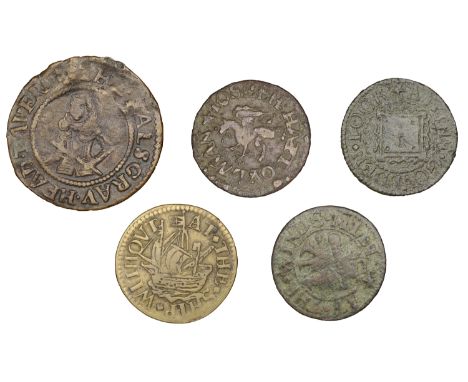 Middlesex (Metropolitan), Temple Bar Without, Joseph Hast, Farthing, 0.95g/3h (N –; BW. 3047); I.E.M. at the govlden lock, Fa