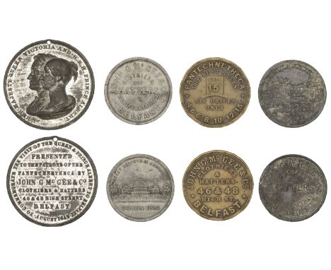 Miscellaneous Tokens and Checks, Co ANTRIM, Belfast, John G. McGee & Co, brass, 31mm (Woodside AN B44; Macalister 978; cf. DN