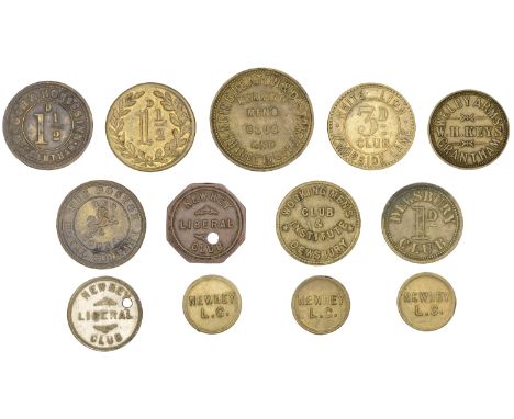 Miscellaneous Tokens and Checks, LINCOLNSHIRE, Boston, Peacock and Royal Hotel, R[obert] Clemow, brass Threehalfpence, 26mm (