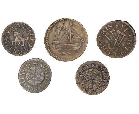 Southwark, Pickle Herring Stairs, Edward Brent, Halfpenny, 1668, 3.14g/12h (E 775; N 4995; BW. 340), Thomas Huthinsonn, Halfp