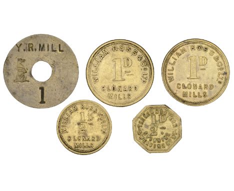 Miscellaneous Tokens and Checks, Co ANTRIM, Belfast, New Nort[h]ern Spinning & Weaving Co Ltd, octagonal brass Halfpenny, 23m