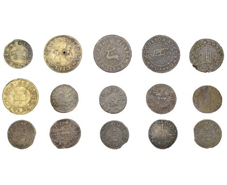 Middlesex (Metropolitan), Shoreditch, William Fellowes, Halfpenny, 1.76g/12h (N –; BW. 2816); Thomas Gateley, Farthing, 1664,