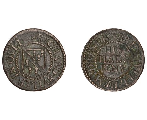 London (City), Bridewell [Fleet Street], Richard Butler, Halfpenny, 2.08g/12h (D 421A, recorded from this specimen). Light su