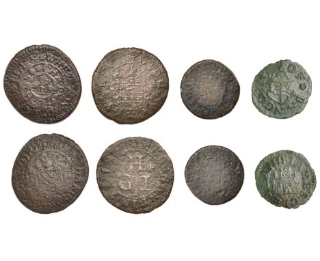 17th Century Tokens, Co DOWN, Bangor, James Clealand, Penny, 1.02g/6h (N –; M 56; BW. 74); Co MEATH, Trim, Gideon Hayne, Penn