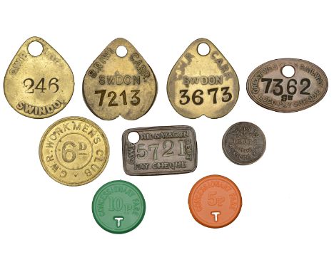 Miscellaneous Tokens and Checks, Swindon [Old Swindon], W[illiam] Clappen, brass, rev. suits to measure 38/- etc, 31mm (Withe