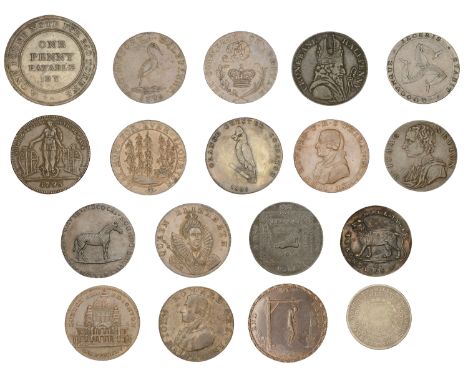 18th Century Tokens, LONDON, Hancock and Jorden’s ‘End of Pain’ Halfpenny, 11.29g/12h (DH 830a); together with other miscella