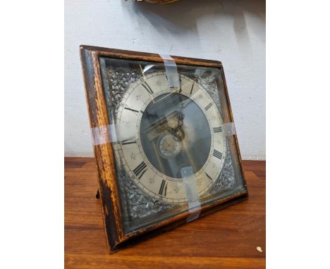 A silver plated and oak easel back mantel clockLocation: 4.1 