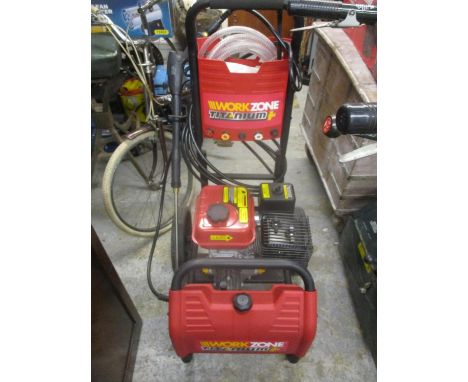 A Work Zone Titanium + High powered petrol pressure washer 208cc 4-stroke engine, boxed 