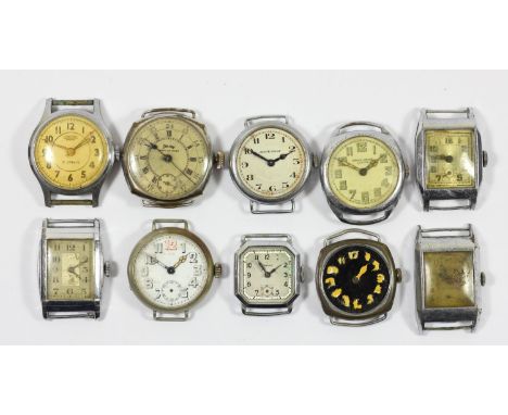 Smiths Empire, a stainless steel gentleman's wristwatch, a Services Dispatch Rider stainless steel wristwatch, three rectangu