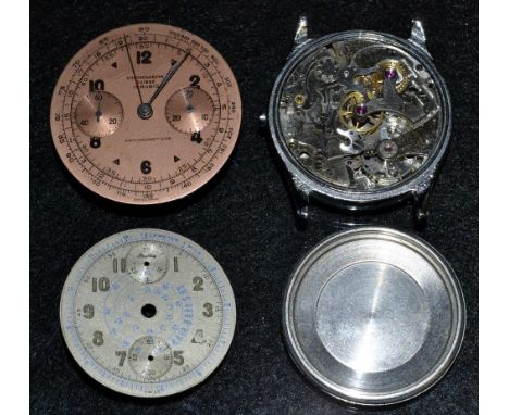 Watch Spares - a Breitling Telemeter dial;  a chronograph Suisse movement and dial etc  