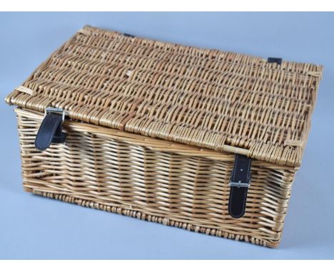 A Modern Wicker Picnic Hamper, 46cms Wide 