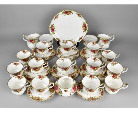 A Royal Albert Old Country Roses Tea Set to Comprise Fourteen Cups, Eight Saucers, Seven Side Plates, Cake Plate, Two Sugar B