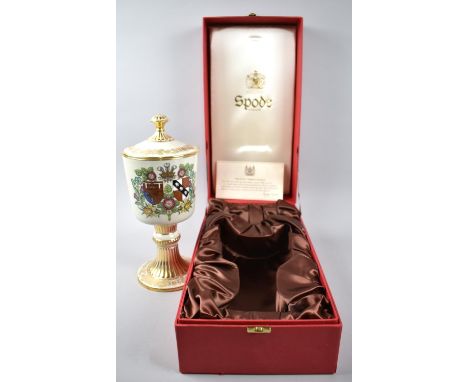 A Boxed Limited Edition Spode Chalice and Cover Made to Commemorate the Royal Wedding 1981, No 337/500. with Certificate 