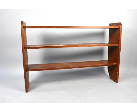 A Mid 20th Century Three Shelf Open Bookcase, 119cms Wide 
