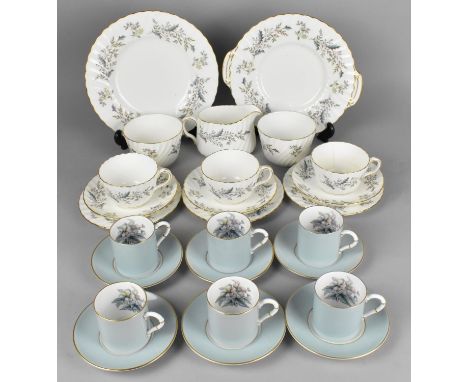 A Royal Worcester Woodland Coffee Set together with Minton Seaforth Teawares 