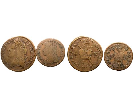 IRELAND. James II, 1685-88. large coinage, Shilling dated 1689 Obv: IACOBUS II DEI GRATIA, laureate head of King James II, le