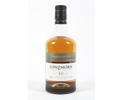 A bottle of Longmorn 16 year old Speyside single malt Scotch whisky, 48% vol 70cl