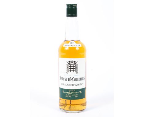 A bottle of House of Commons No.1 Scotch whisky by James Buchanan Company, Glasgow. With signature to label. 40% 75cl. 