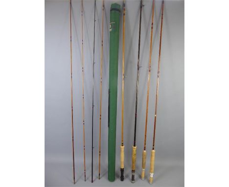 A Quantity of Vintage Fly-Rods, including Kunan FPS-16 model nr 821960A; AJS Sharpe Scottie 71/2 ft 'The Featherweight' Hexag
