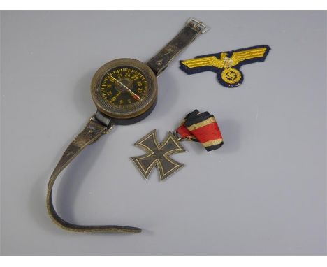 WWII German Luftwaffe Pilots&nbsp; Armband Compass stamped Baurmuster&nbsp; AK 39, nr 10168669 with the original strap togeth