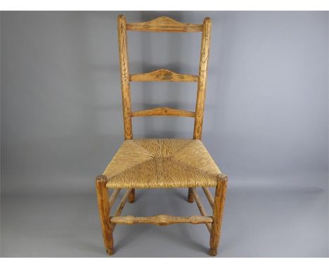 &nbsp;Vintage Lace Makers Chair, with turned legs and straight stretchers, rush seat.