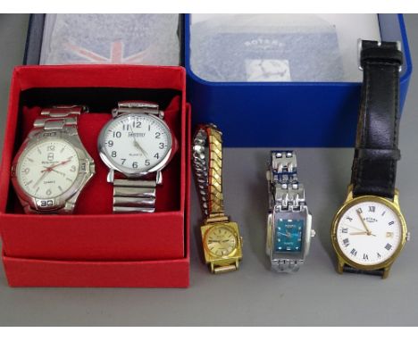 LADY'S &amp; GENT'S WRIST WATCHES, a small collection, makers include Rotary, Philip Mercier, Rosra, Abiba ETC