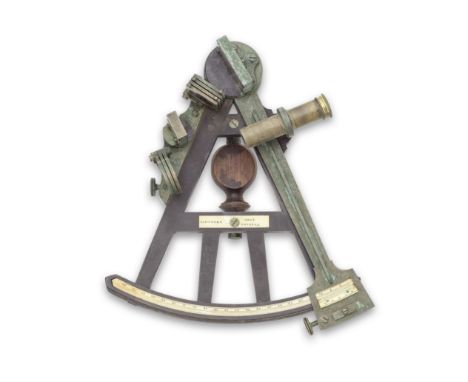 A Langford ebony octant,  English,  circa 1830,signed Langford Quay Bristol,  with ivory scale, vernier and maker's plaque, h