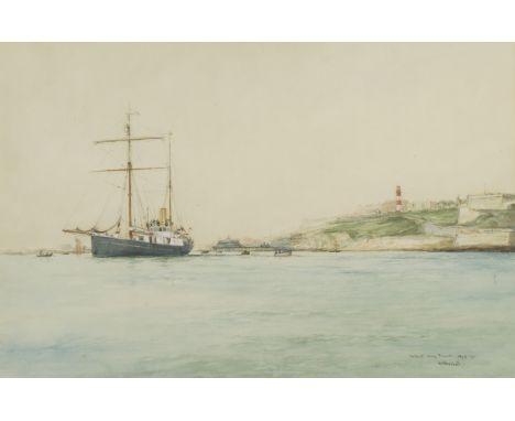 William Minshall Birchall (British, 1884-1941)Quest leaving Plymouth in 1921 for the Shackleton-Rowett Antarctic Expedition s