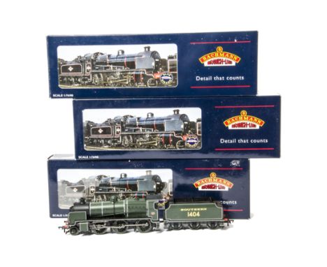 Bachmann 00 Gauge BR SR N Class 2-6-0 Locomotives and Tenders, 32-160, 32-161, 32-162 and 32-163, all in original boxes, VG-E