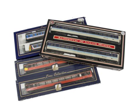 Lima 00 Gauge Classic Line Set and Diesel Railcar Sets, 2-Car Sprinter Set BR blue/grey, Network SouthEast DMU 2-car set and 